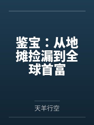 鉴宝：从地摊捡漏到全球首富